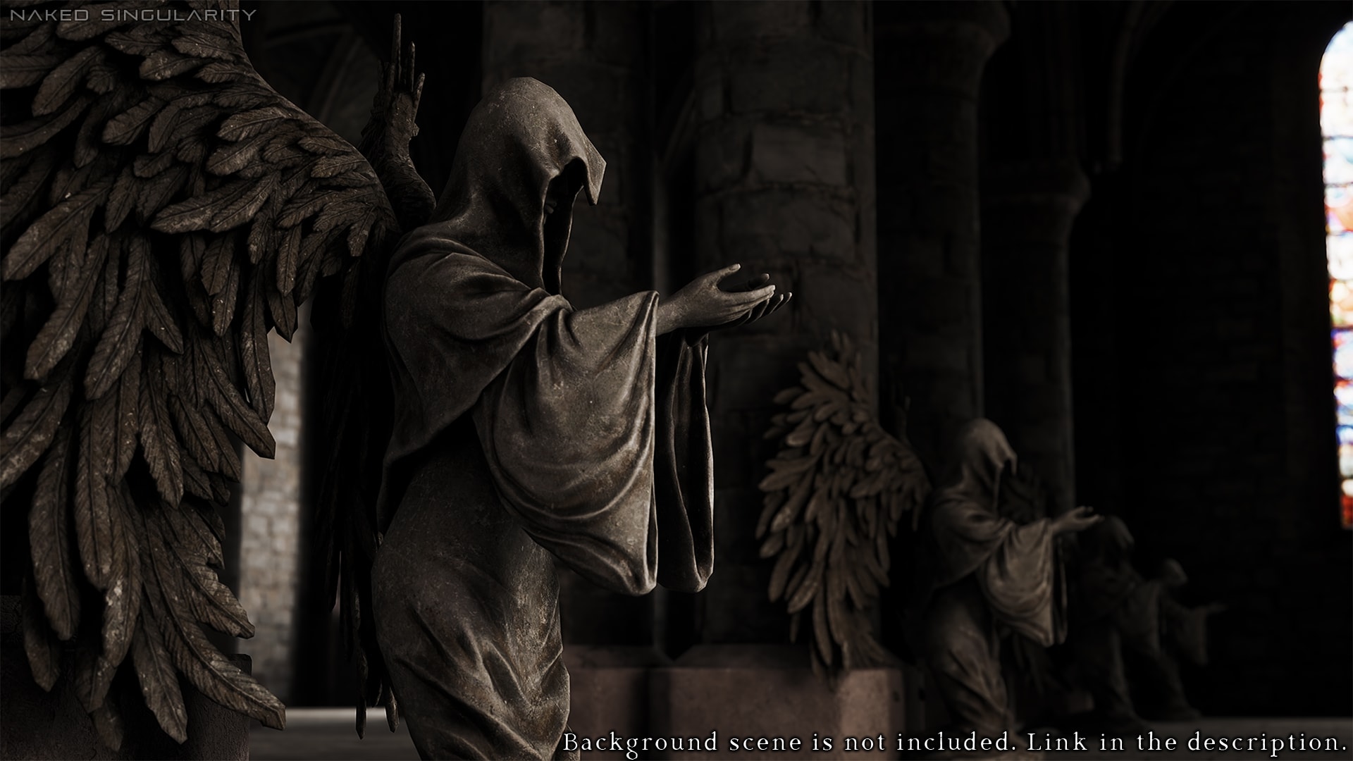 DARK FANTASY GOTHIC STATUES (Knight statue, dragon statue, angel, horse